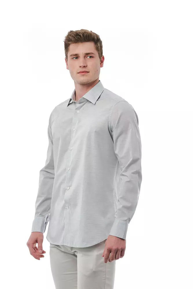 Bagutta grey cotton shirt for men